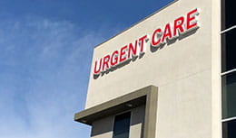 Building with Urgent Care sign on the roof