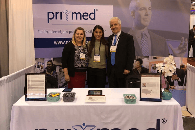 pri-med team members exhibiting at in-person cme conference