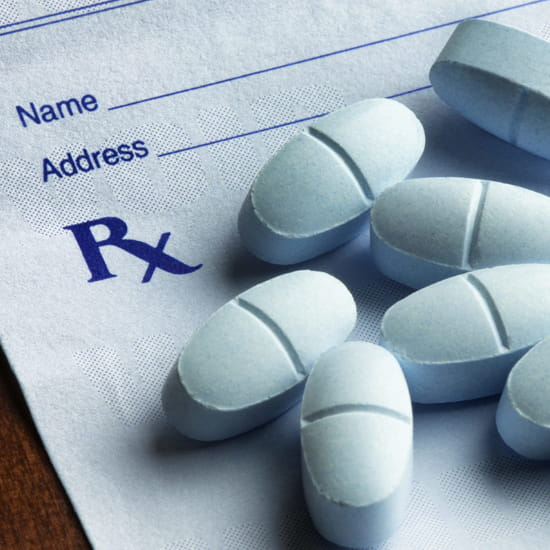 Prescription and blue pills