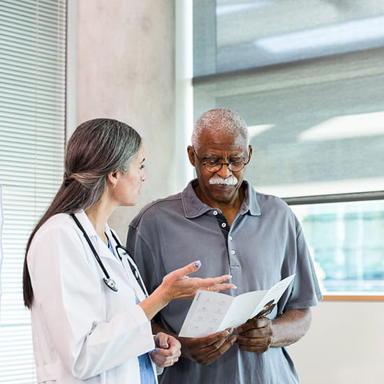 Physicians discussing rounds