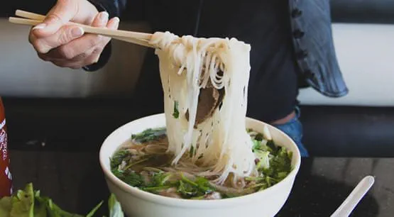 Bowl of Pho from Pho 45 in Little Saigon near Anaheim