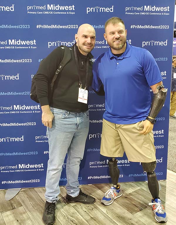 Travis Mills at meet and greet Pri-Med Midwest