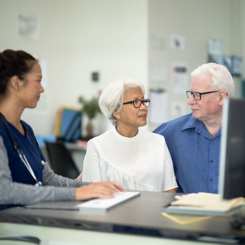 Senior Couple Meeting with the Doctor