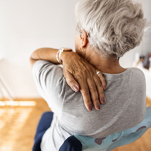 Older woman with back pain