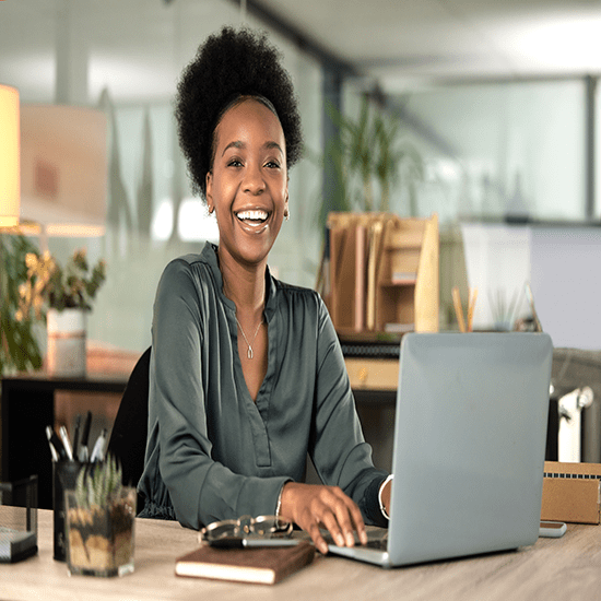 A woman watching Pri-Med Seminars
