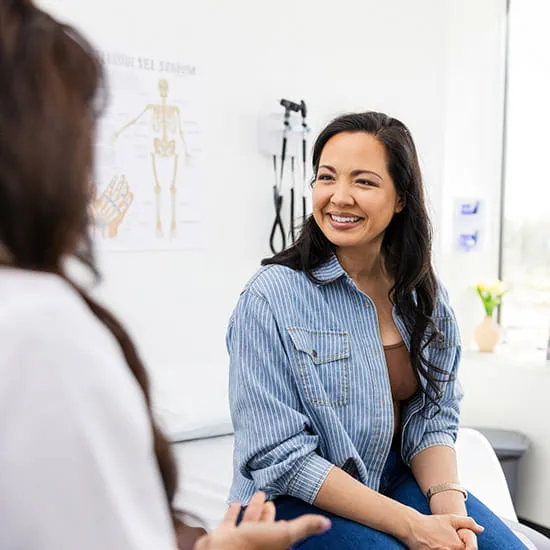 Doctor speaking with a patient