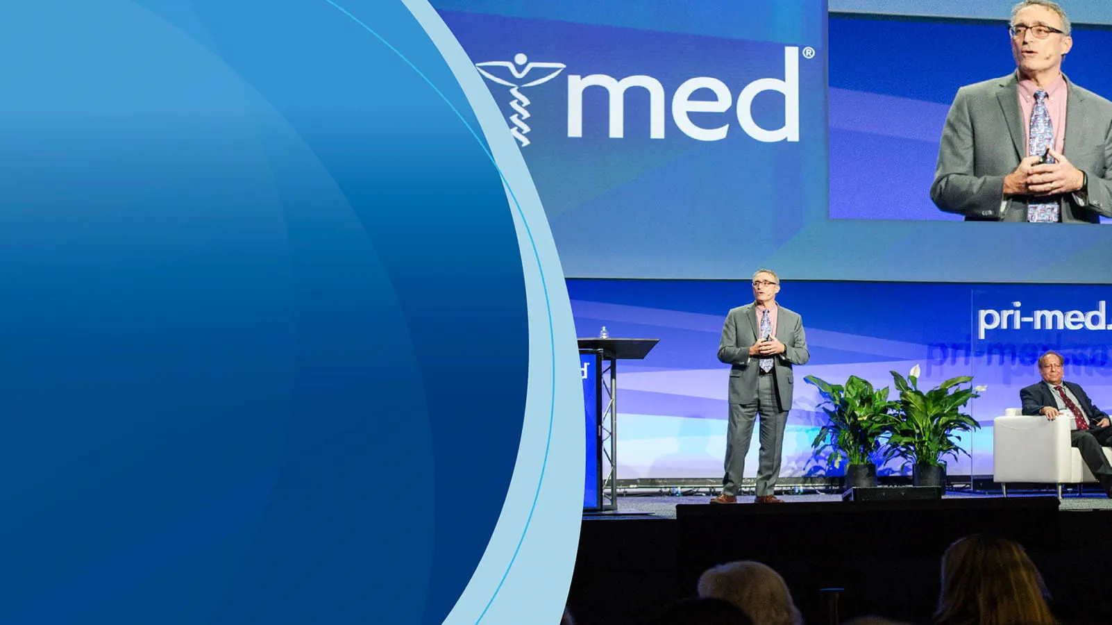 Domino Frank, MD, speaking at Pri-Med