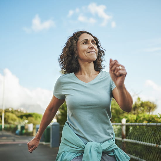 woman exercising outdoors