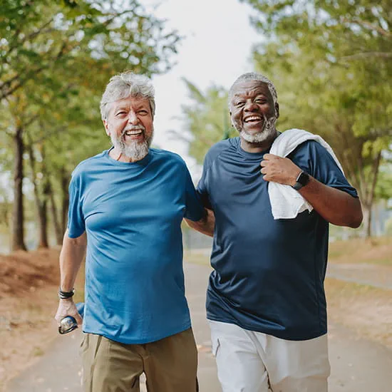 two older men out for a walk
