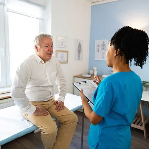 Doctor meeting with a patient