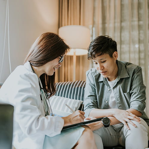 Doctor meeting with a patient