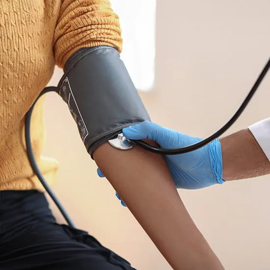 Man getting his blood pressure taken