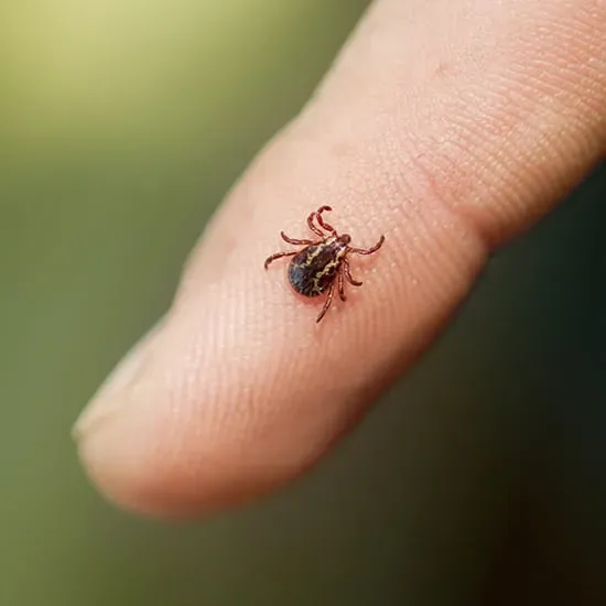 tick on a finger