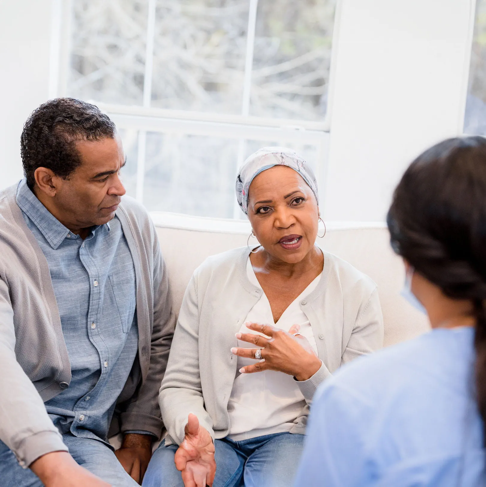 Patients talking to a medical professional