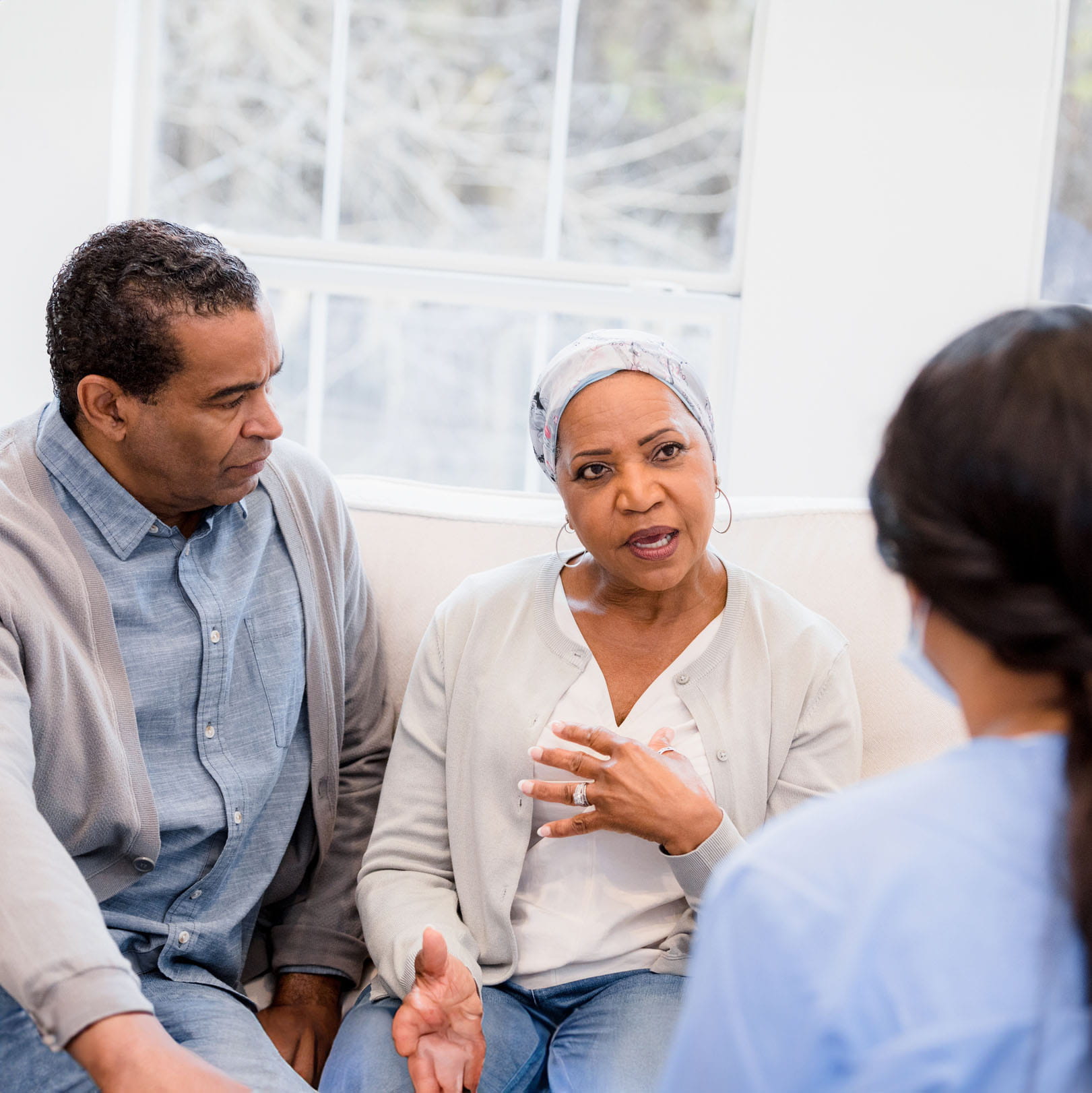 Patients talking to a medical professional