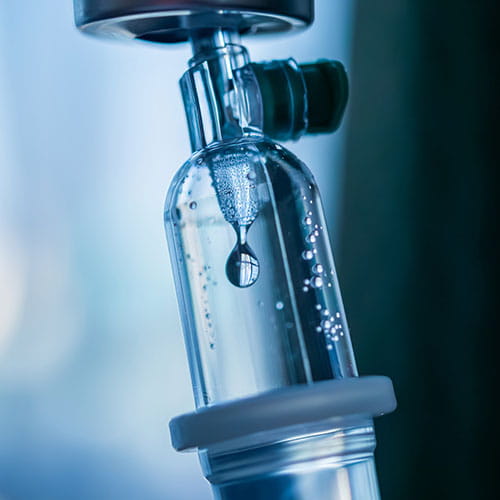 Close up of IV drip