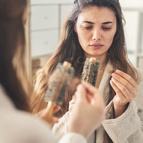 woman with hair loss