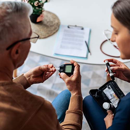 checking blood sugar