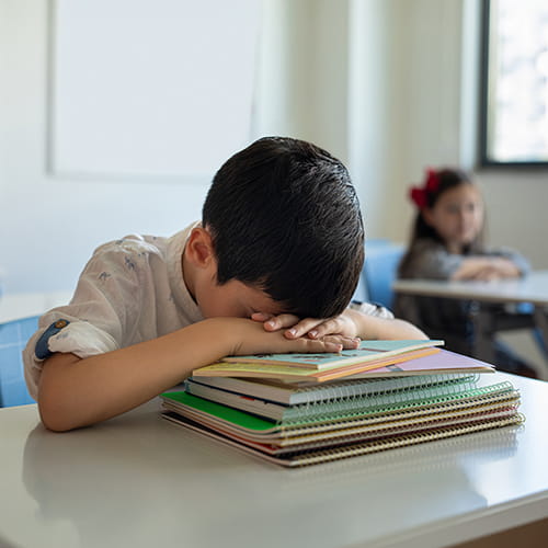 boy in classroom