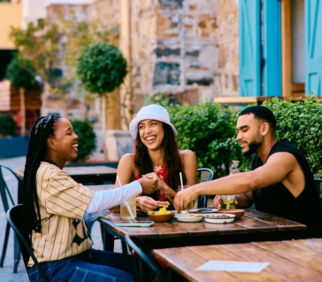 people enjoying food in atlanta