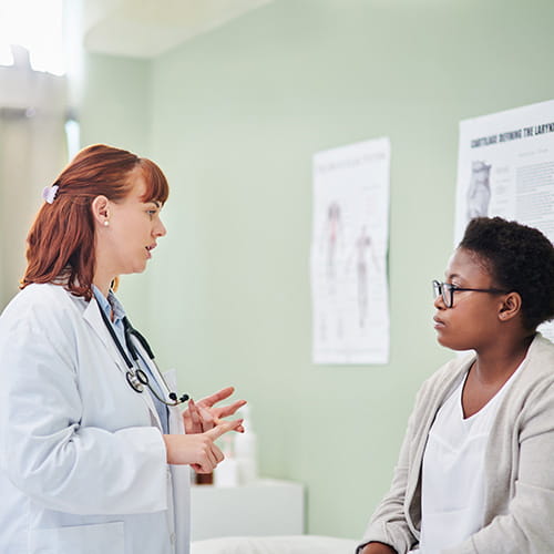 Doctor meeting with a patient