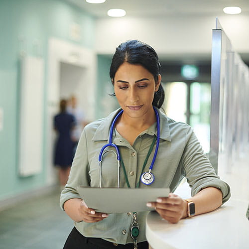 doctor standing in hospital