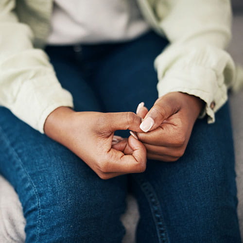 Close up of a woman's hands