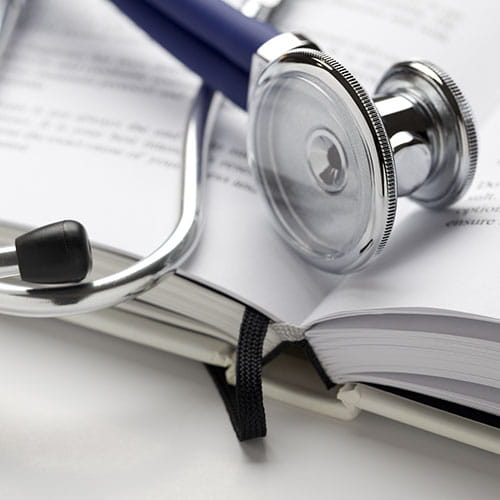 Close up of a stethoscope