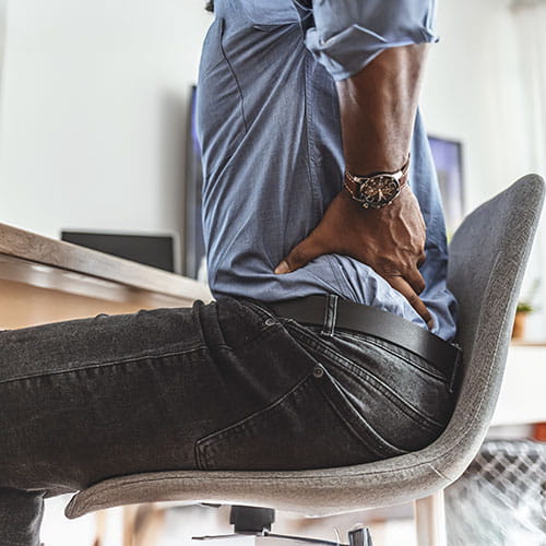 person with back pain