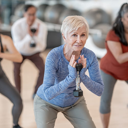 older woman working out