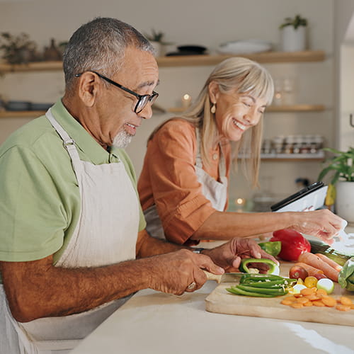 couple preparing food